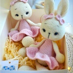 Crochet Animal Handmade Toys Funny Bunny Doll
